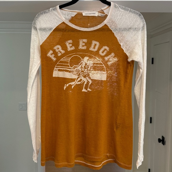 Étoile Isabel Marant Reed Baseball Jersey. 100% Distressed/Sheer Linen. Size L. - Picture 1 of 12